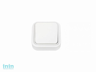 Выключатель 1 клав. (открытый, 6А) белый, Пралеска, Bylectrica (одноклавишный на два направления Гарантийный срок:24 месяца)