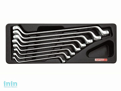 Набор-сет ключей накидн.75° 6-22мм 8шт. 136х364мм TOPTUL (GAAT0802)