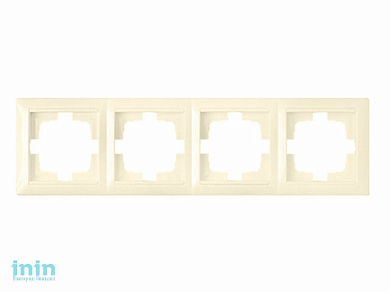 Рамка 4-местная бежевая, Стиль, BYLECTRICA (четырехместная Гарантийный срок:24 месяца)