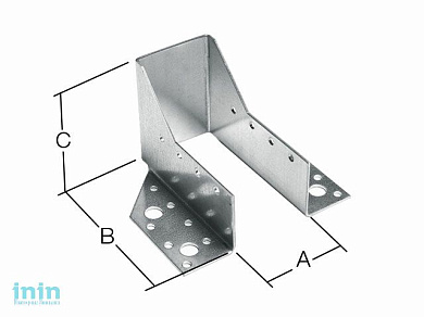 Опора бруса раскрытая 50х100x76 мм OBR R белый цинк STARFIX