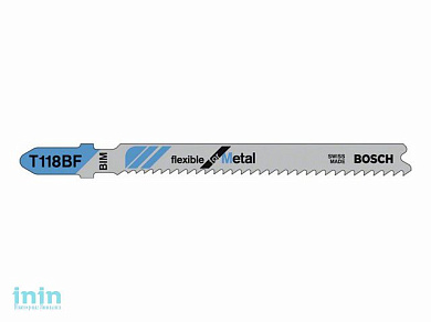 Пилка лобз. по металлу T118BF (1 шт.) BOSCH (пропил прямой, тонкий, для листового металла)