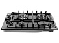 Панель варочная газовая NORMANN BHG-6410A (черный) (4 конф., эмаль, газ-контроль, пьезоподжиг, чугун.реш.)