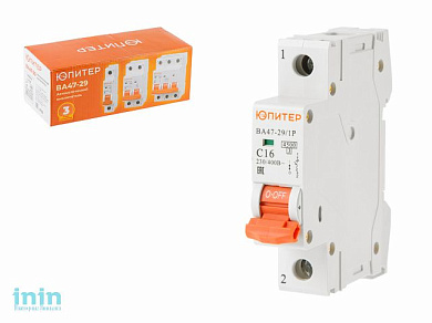 Автоматич. выключатель ВА47-29 1Р 25А 4,5кА х-ка С ЮПИТЕР