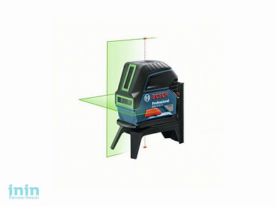 Нивелир лазерный BOSCH GCL 2-15 G с держателем в чем. (проекция: крест, до 15 м, +/- 0.05 мм/м, резьба 1/4, 5/8",  зелёный лазер)