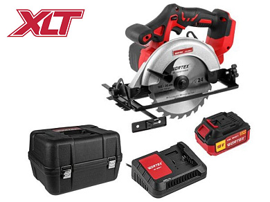 Аккум. циркулярная пила WORTEX CCS 1816-1 в чем. ALL1 XLT SET 18 В, 165 мм, до 55 мм, 4 Ач (18.0 В, АКБ 1х4 А*ч, ЗУ 2А, 165х20 мм, до 55 мм)