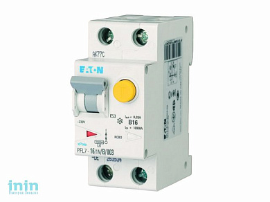 Дифф. авт. выкл. Eaton PFL7 1Р+N 16А, 30мА, тип С, 10кА, 2М (ДИФФ. АВТ. ВЫКЛ. PFL7 1Р+N 16А, 30МА, ТИП С, 10КА, 2М)