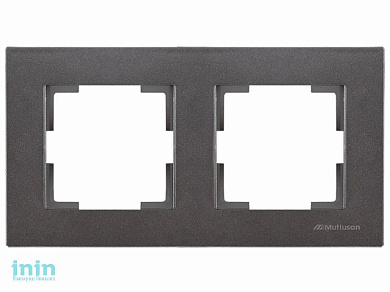 Рамка 2-ая горизонтальная дымчатая, RITA, MUTLUSAN