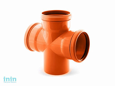 Крестовина для наружной канализации 110/110/110 х87 РосТурПласт (Крестовина нар. 110х110х110х90)