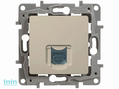 Розетка 1-ая 1хRJ-45 UTP CAT5E 8конт. слоновая кость, Etika, Legrand (ETIKA - РОЗЕТКА 1ХRJ-45 UTP CAT5E 8КОНТ.(СЛ.КОСТЬ))