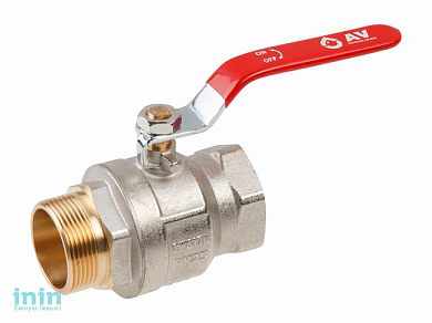Кран шаровый 1 1/2" нар.-вн. ручка PN25 AV Engineering
