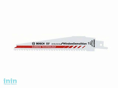 Пилка сабельная по дереву с гвоздями S956DHM (1 шт.) BOSCH (пропил для демонтажных и спасательных работ, Carbide Technology, шлифованные зубья)