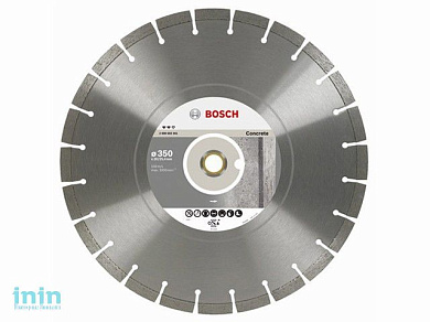 Алмазный круг 350х20/25.4 мм по бетону сегмент. EXPERT FOR CONCRETE BOSCH (сухая/мокрая резка)