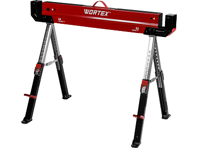 Козлы строительные регулируемые Wortex SAS 1180 макс 590 кг, высота 617-815 мм, длина 1085 мм (возможна сборка стола из двух козел)