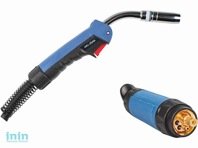 Горелка сварочная MIG MAG WG-25AK (5м, 230А) SOLARIS (CO2 - 230A, Ar(Ar+CO2) - 200A, 0.8-1.2мм, ПВ - 60%, 5 метров, М6)