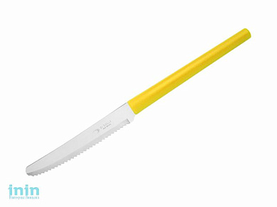 Нож столовый, серия MILLENIUN, желтый, DI SOLLE (Длина: 213 мм, длина лезвия: 101 мм, толщина: 0,8 мм. Прочная пластиковая ручка.)