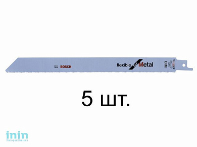Пилка сабельная по металлу S1122EF (5 шт.) BOSCH (пропил прямой, тонкий, для подгоночных пропилов)
