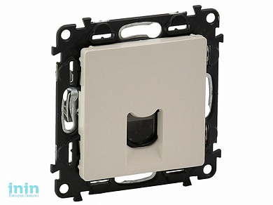 Розетка 1-ая 1хRJ-45 UTP CAT5E слоновая кость, Valena Life, Legrand (VALENA LIFE - РОЗЕТКА 1ХRJ-45 UTP CAT5E, СЛОНОВАЯ КОСТЬ (ИНД. УПАКОВКА))