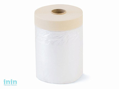 Пленка защитная с бумажной клейкой лентой 55смх33м COLOR EXPERT (для внутренних работ, укрывная)