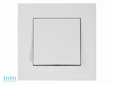 Выключатель 1-клав. (скрытый, пруж.зажим) белый, RITA, MUTLUSAN (10 A, 250 V, IP 20)