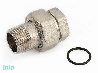 Американка прямая вн.-нар. 1" с уплотнительным кольцом, ник General Fittings