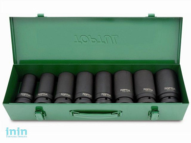 Набор головок ударн. 1" 24-41мм 6гр. 8шт глуб. TOPTUL (GDAD0804)