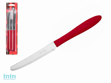 Набор ножей столовых, 3шт., серия PRISMA, красные, DI SOLLE (Длина: 210 мм, длина лезвия: 104 мм, толщина: 0,8 мм. Прочная пластиковая ручка.)