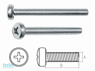Винт М3х25 мм полусф. головка, цинк, кл.пр. 5.8, DIN 7985 (50 шт в зип-локе) STARFIX