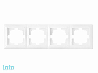 Рамка 4-местная белая, Стиль, Bylectrica (Рамка четырехместная белая, Стиль Гарантийный срок:24 месяца)