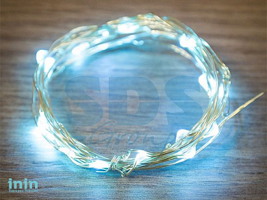 Гирлянда "Роса", 2 м, 20 диодов,  голубой (Применяется для эксплуатации на улице.) (NEON-NIGHT)