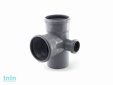 Крестовина двухплоскостная для внутренней канализации 110/110/50х87 правая РосТурПласт (Крестовина 2-х плоскостная 110х110х50х90 правая)