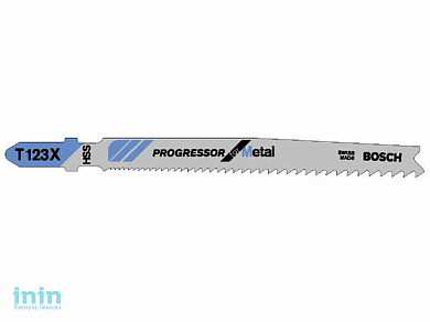 Пилка лобз. по металлу T123X (1 шт.) BOSCH (пропил прямой, тонкий, быстрый рез в материале любой толщины)
