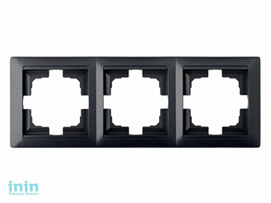 Рамка 3-местная графит, Стиль, Bylectrica (трехместная Гарантийный срок:24 месяца)