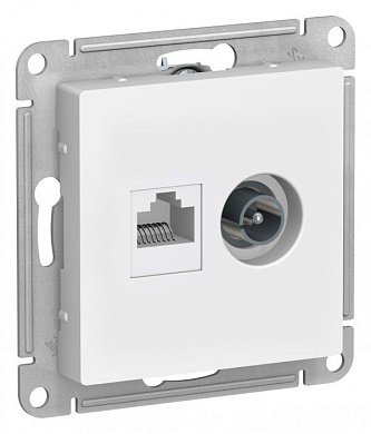 Розетка TV + компьютерная RJ45 Schneider Atlas Design, ATN000189