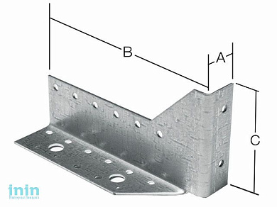 Опора балки левая 25х140x76 мм OB L белый цинк STARFIX