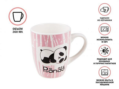 Кружка керамическая, 360 мл., PANDA-1, PERFECTO LINEA (30-063001)
