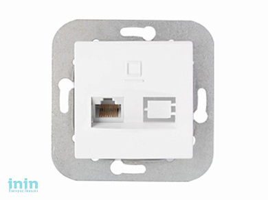 Розетка 1-ая компьютерная (скрытая) белая, Уют, Bylectrica (Розетка  РК18-013 Гарантийный срок:24 месяца)