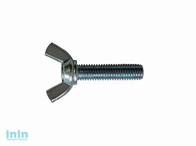 Винт М8х40 мм барашковый, цинк, DIN 316 (2 шт в зип-локе) STARFIX