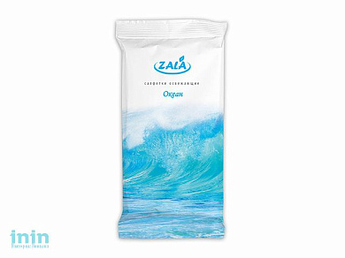Салфетки влажные гигиенические освежающие с ароматом Океаническая свежесть, 10 шт., ZALA FRESH