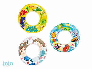 Надувной круг для плавания Transparent, 61 см, INTEX (от 6 до 10 лет)