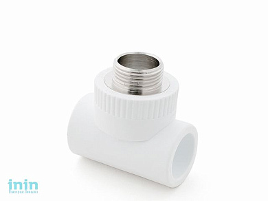 Тройник ПП комбинированный с наруж.рез. 20х1/2" РосТурПласт