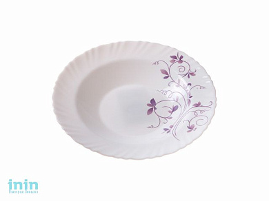 Тарелка глубокая стеклокерамическая, 203 мм, круглая, серия Пурпурное сияние, DIVA LA OPALA (Collection Classique)