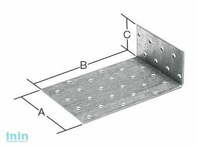 Уголок крепежный анкерный 80х200x40 мм KUL белый цинк STARFIX