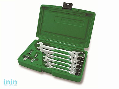 Набор ключей комбинир. с поворотн.трещоткой 8-19мм 10пр. TOPTUL (GAAI1003)