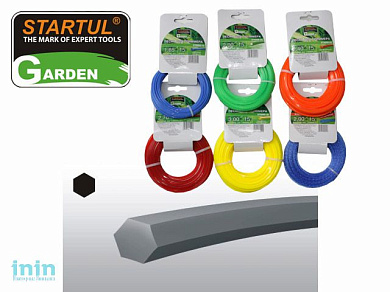 Леска ф 1.65 мм х 15 м шестигр. сеч. STARTUL GARDEN