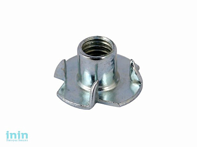 Гайка М6/9 врезная, цинк, DIN 1624 (10 шт в зип-локе) STARFIX