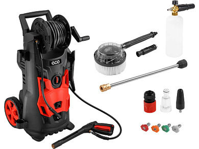 Очиститель высокого давления ECO HPW-2027RSW (2.70 кВт; 200 бар; 560 л/ч; самовсасывание; асинхронный мотор с водяным охлаждением; барабан для шла)