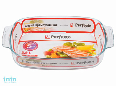 Форма из жаропрочного стекла, 2.9 л, прямоугольная, 339х225х61 мм, PERFECTO LINEA (339х225х61 см)