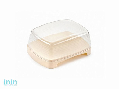 Масленка Cake (Кейк), медовый, BEROSSI (Изделие из пластмассы. Размер 151 х 112 х 65 мм)