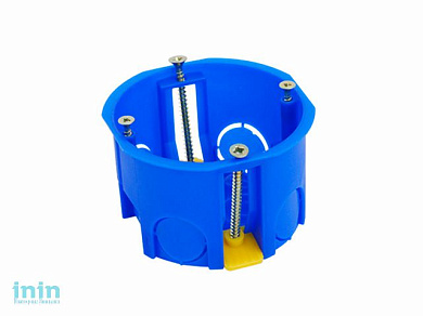 Коробка установочная (подрозетник) 68х45мм, пласт.лапки IP20 ЮПИТЕР (для полых стен: гипсокартон, вагонка)