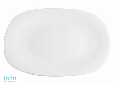 Тарелка обеденная стеклокерамическая, 278 мм, квадратная, серия QUADRO (Квадро), DIVA LA OPALA (Quadra Collection)